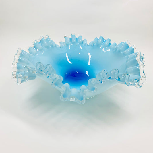BLUE RUFFLE BOWL