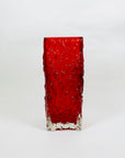 RED JAPANESE BARK GLASS VASE