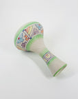 MCM Deruta hand-painted geometric pottery vase by Lapid