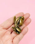 Extremely rare antique Art Deco brass brooch
