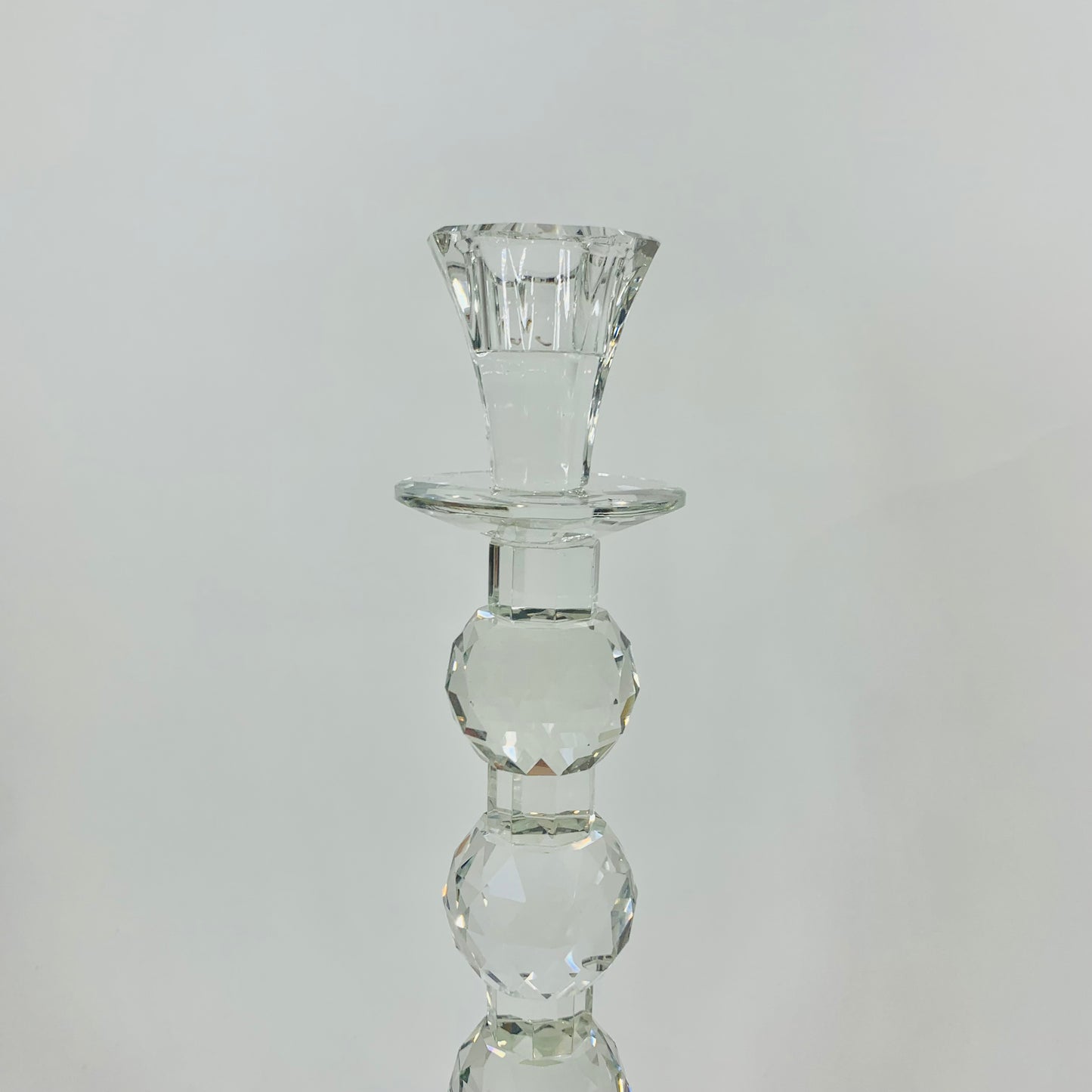 Vintage cut crystal candle holder