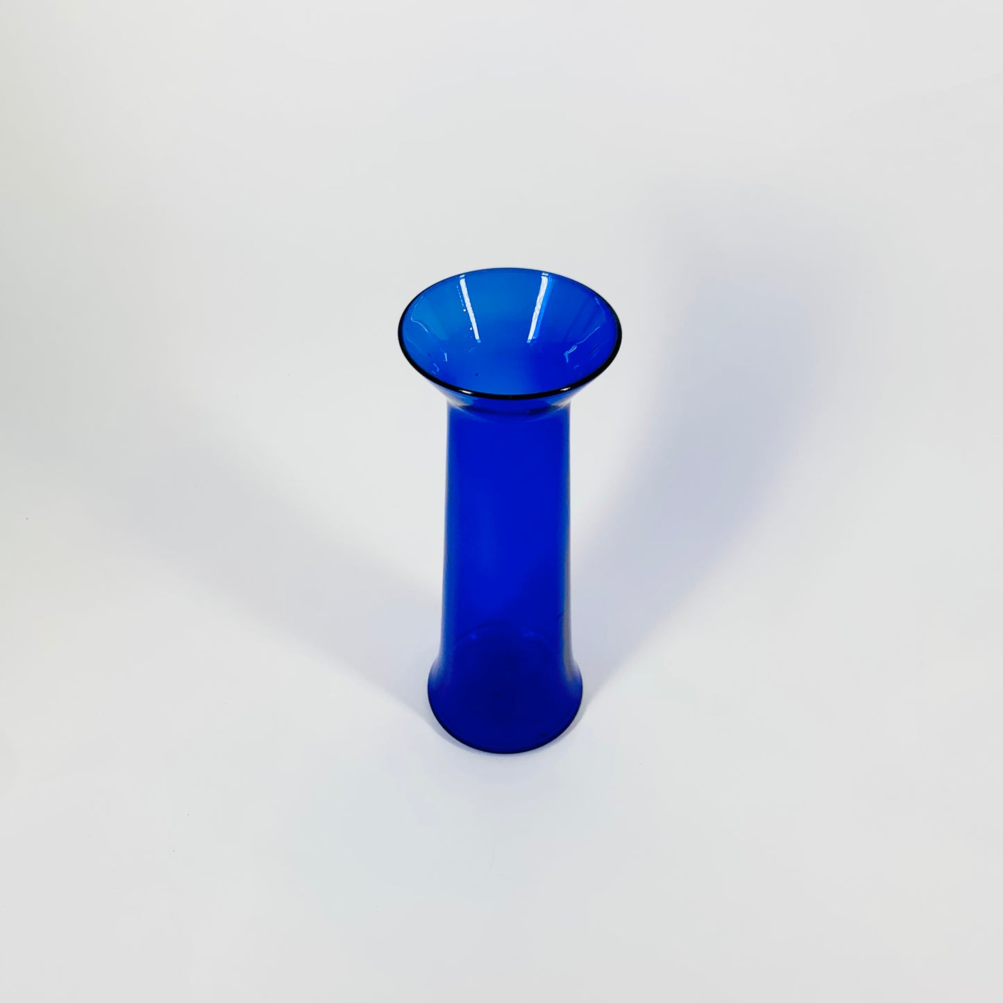 MCM cobalt blue glass posy flare vase