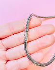 VINTAGE SAMUEL BENHAM SILVER DRAGONBONE TOURMALINE NECKLACE