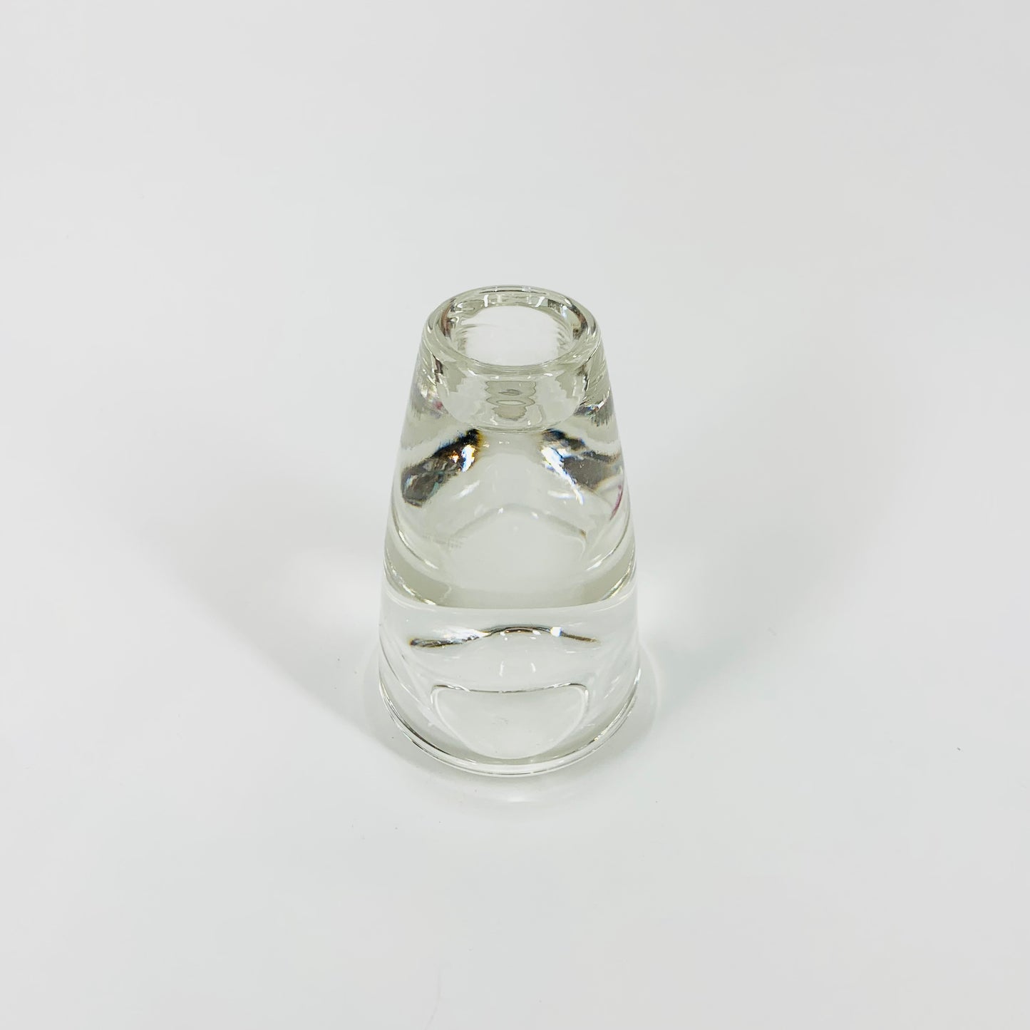 MCM paperweight glass candle holder