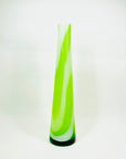 GREEN CASED BOTTLE VASE