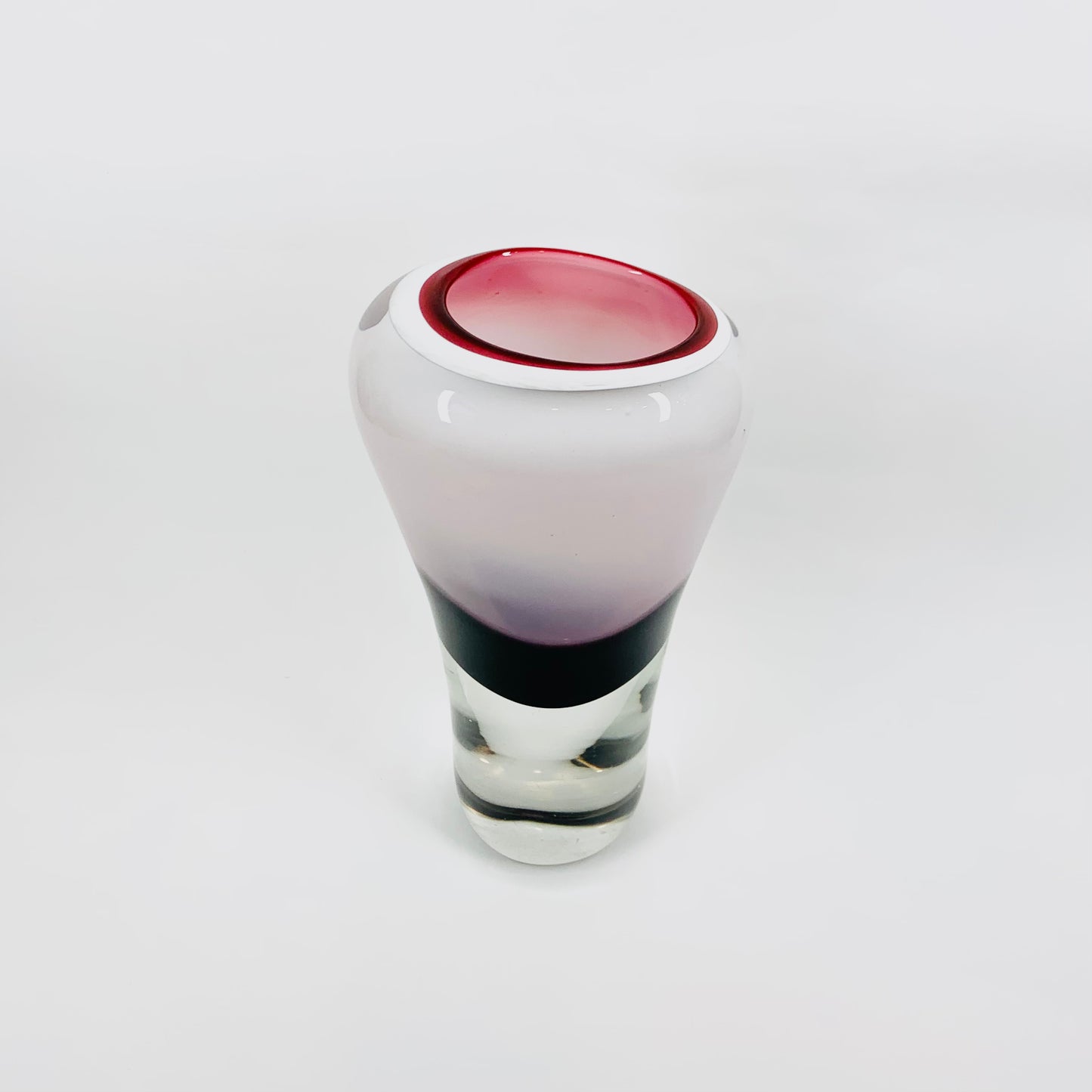 PINK PURPLE ART GLASS VASE