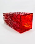 RED JAPANESE BARK GLASS VASE