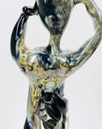 Vintage Murano abstract art glass sculpture of a dancer with aventurine