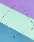 Vintage Anson silver plated chain with spiral drop pendant
