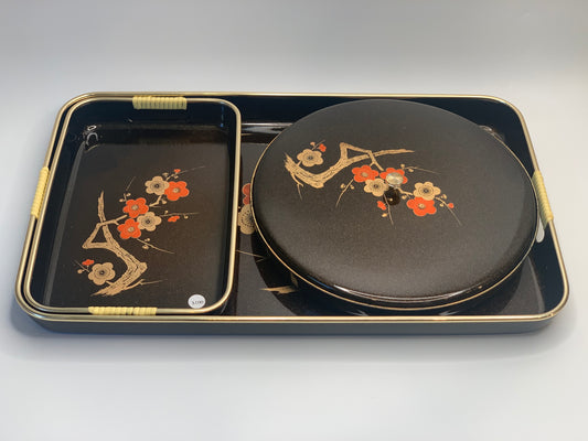 Vintage plastic Japanese stackable food tray
