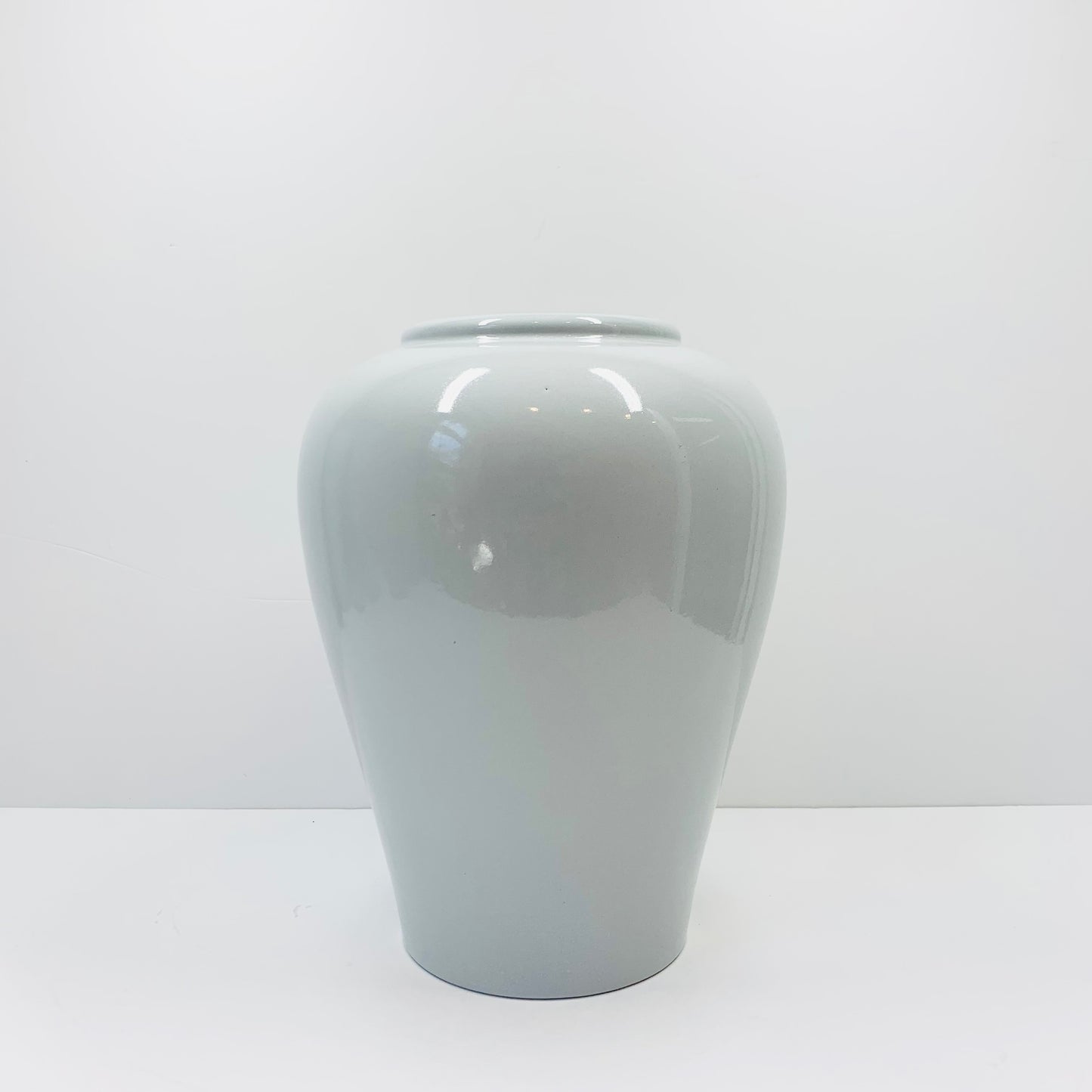 1970s West German light grey pottery vase