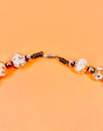 1950s iridescent tie dye ceramic beads necklace