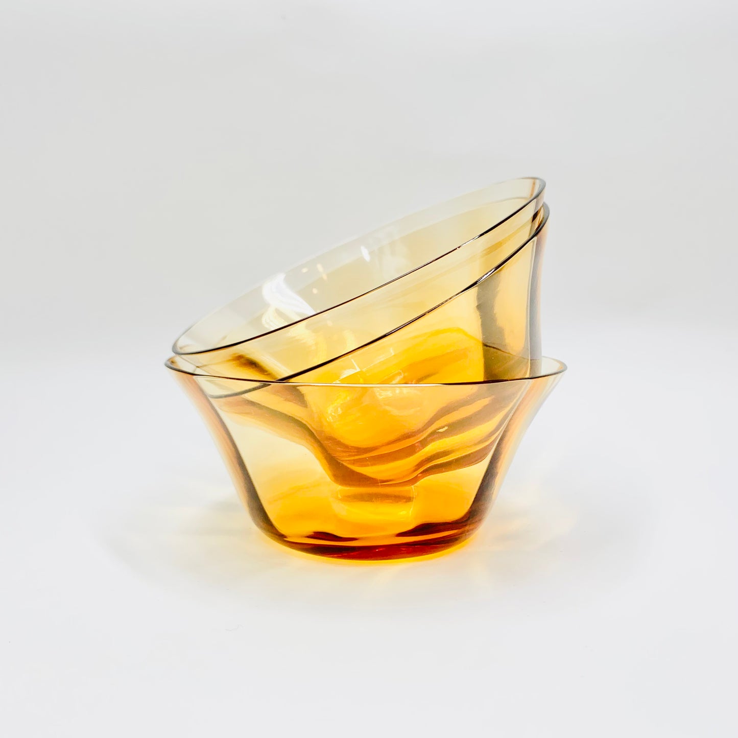 Rare Art Deco small amber glass bowl