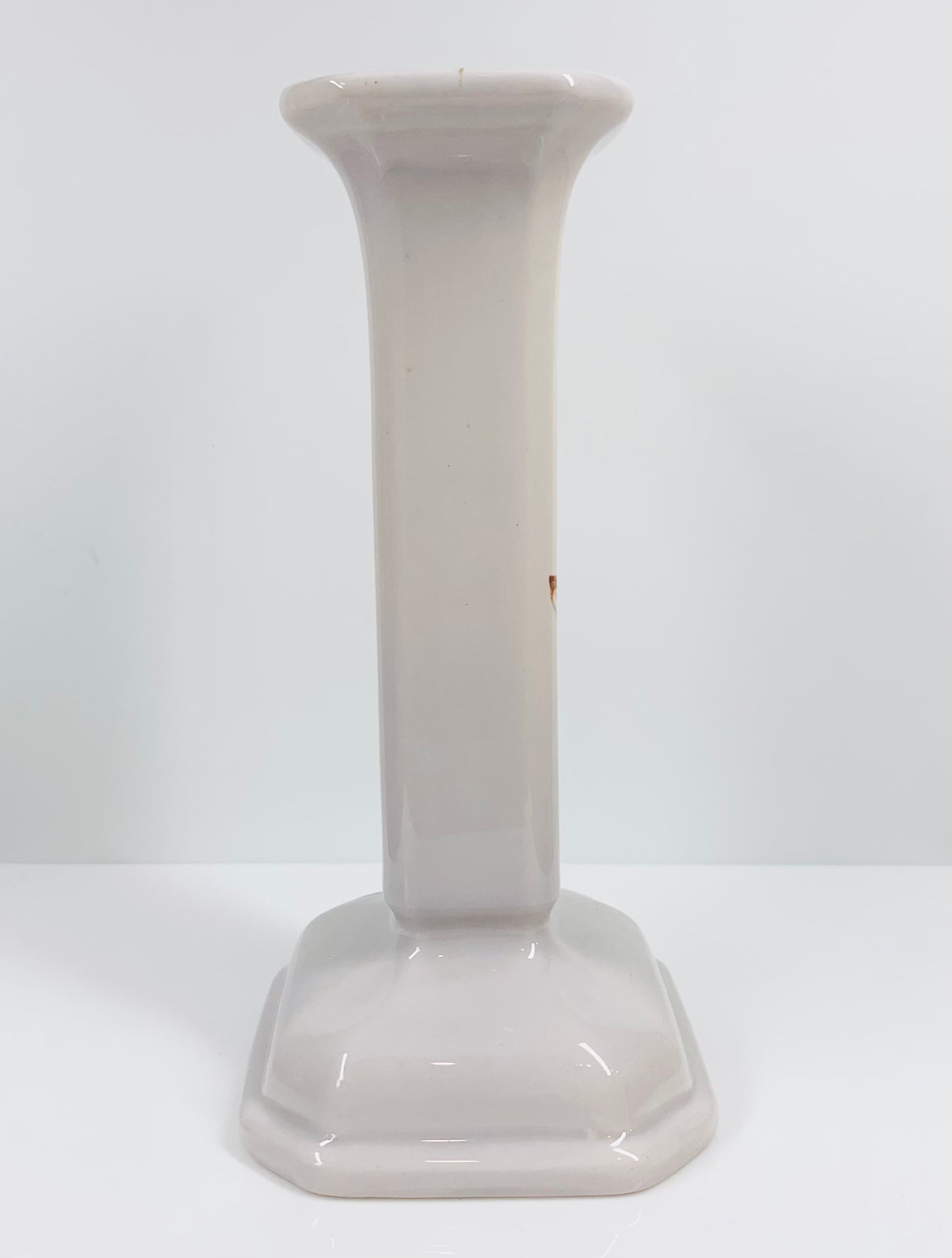 Midcentury hand painted Italian porcelain vase/candle holder