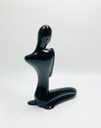 Midcentury black porcelain figurine