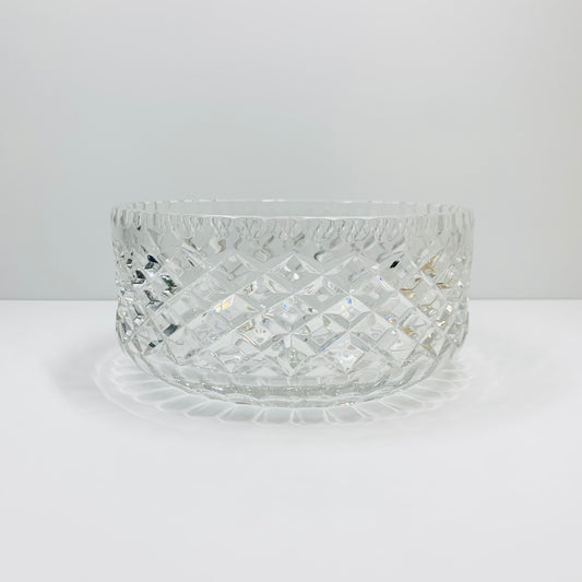 Antique diamond pattern cut crystal salad/fruit bowl