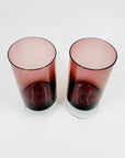 1960s AMETHYST FOOTED HIGHBALL GLASSES