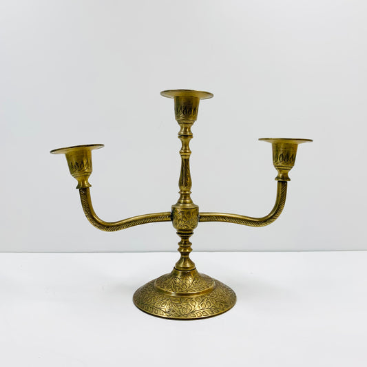 Antique Indian brass candelabra