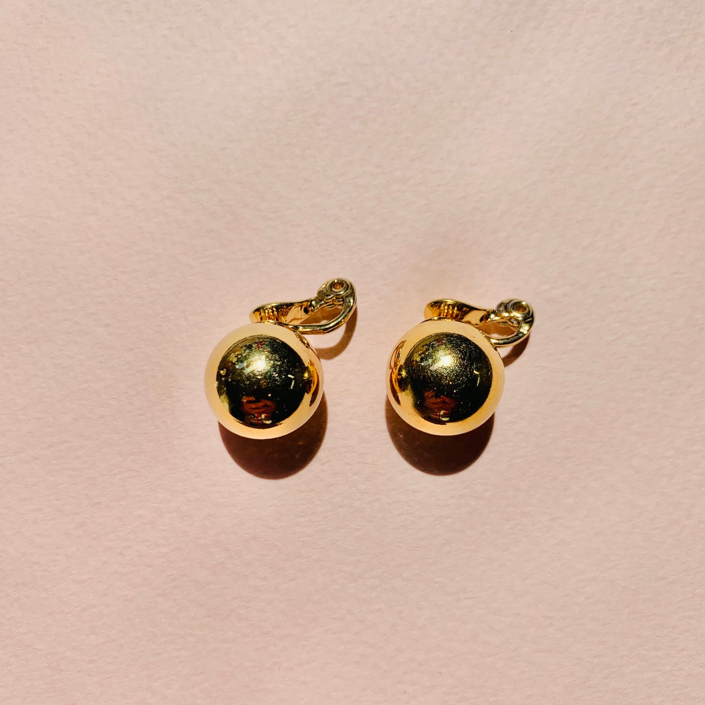 Rare 1970s triple gold plated clip on earrings by Monet