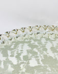 1940s hand etched mirror tray with gold aventurine rope border