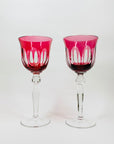 PINK CAMEO WINE GLASSES