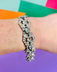 Stunning antique Art Deco costume glass paste gilt bracelet