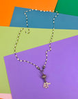 1950s seed pearl chain with silver tassel