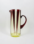Extremely extremely rare antique Art Deco ruby enamel and citrine glass jug and matching wine glasses set by Karl Palda