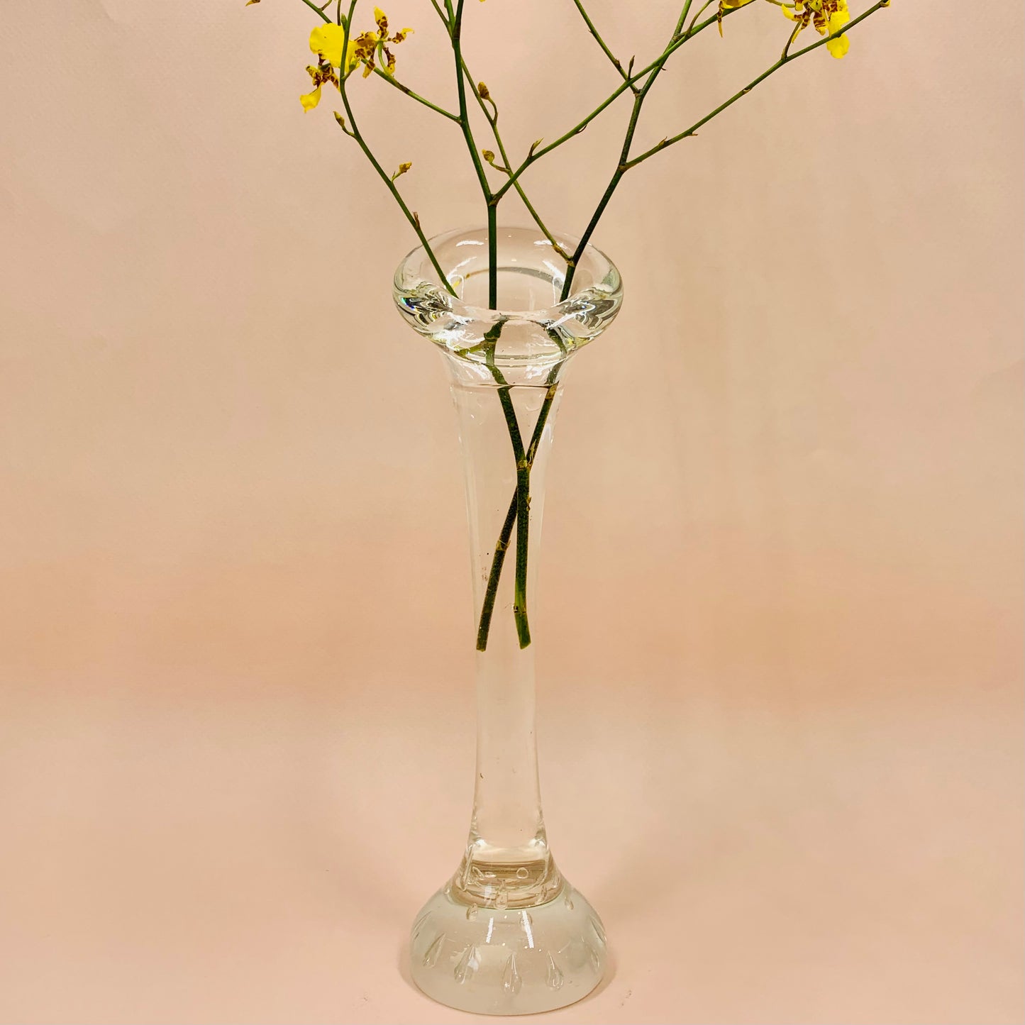 Vintage Aseda glass bone vase