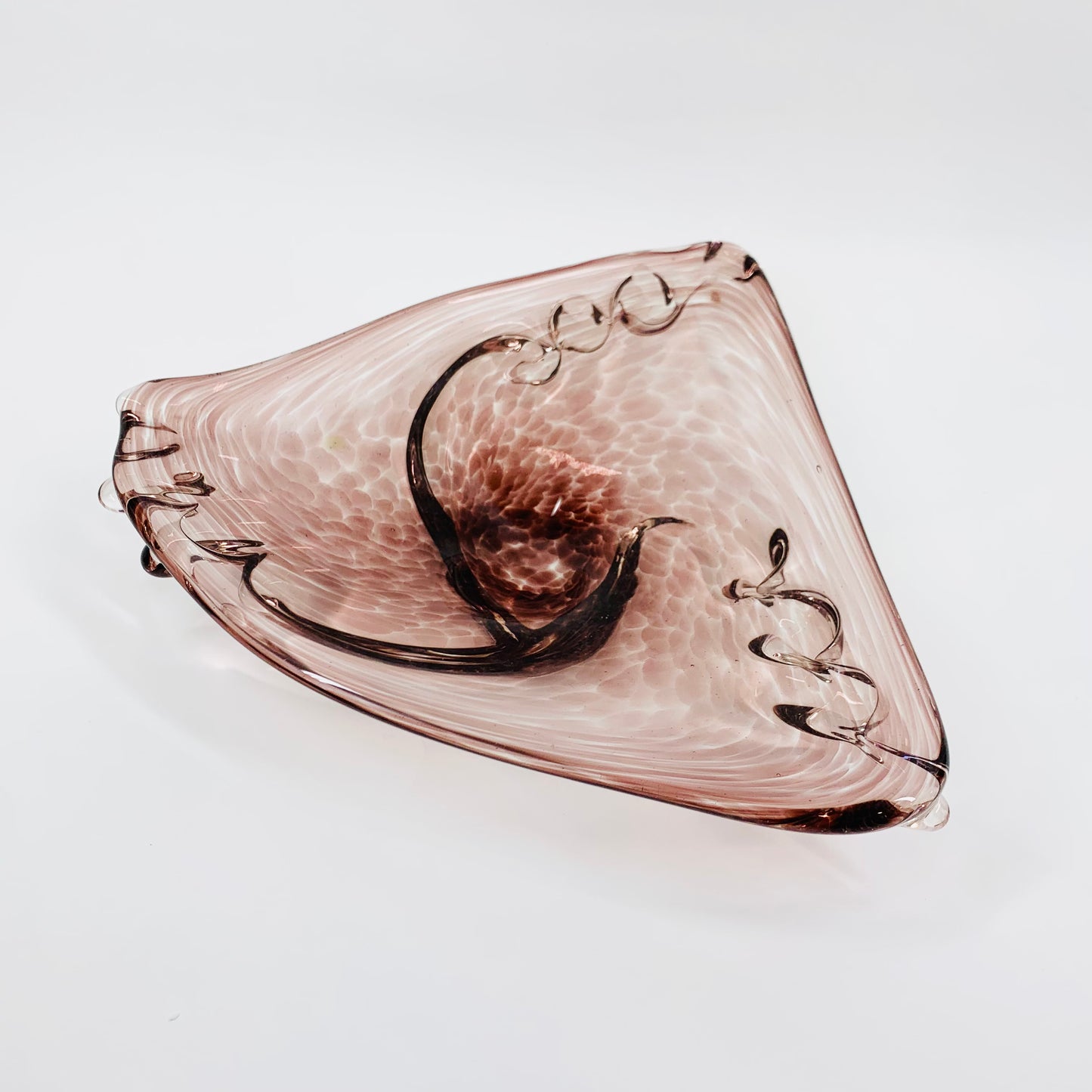 Rare MCM Murano mottled amethyst glass bowl