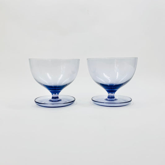 Midcentury purple glass coupe/dessert bowls