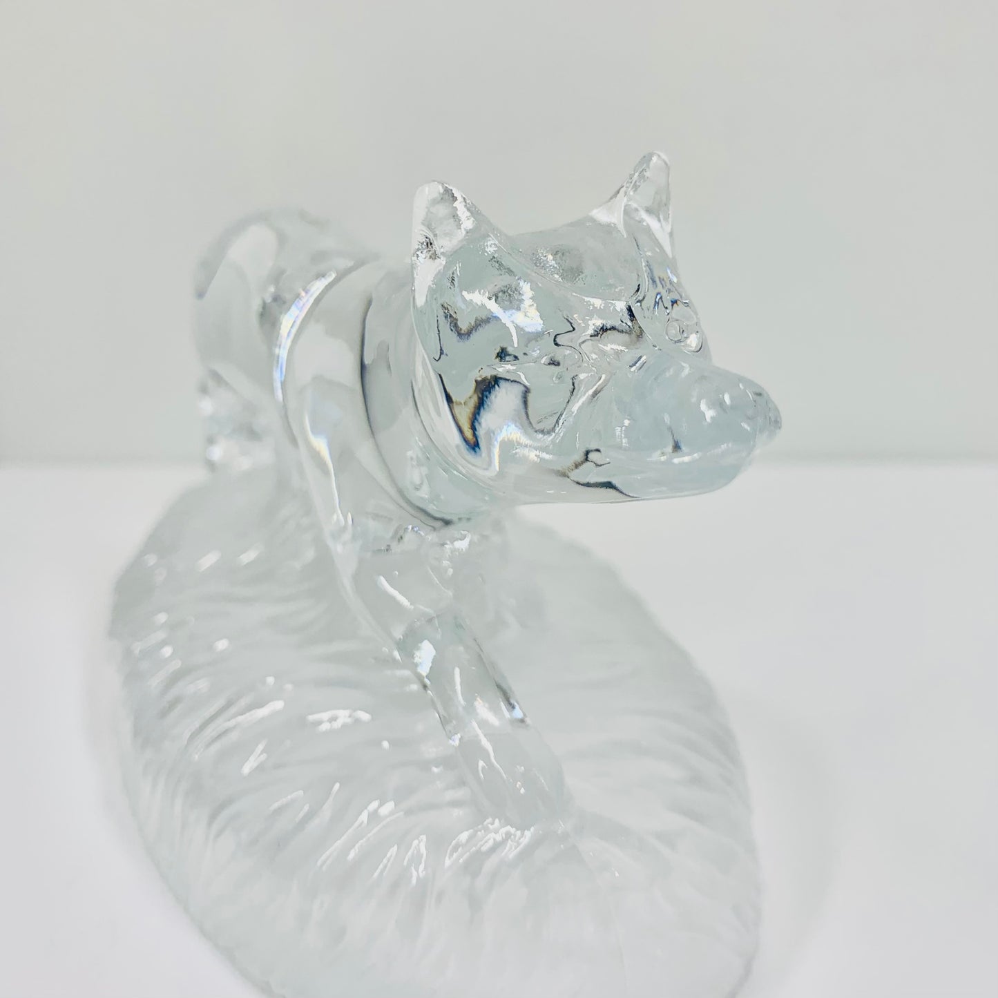 Vintage Hoya Japan glass fox sculpture