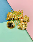 1970s flower brooch with pearl buds