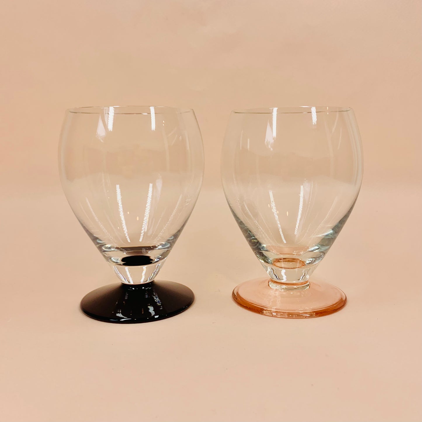 MCM harlequin short stem footed wine glasses