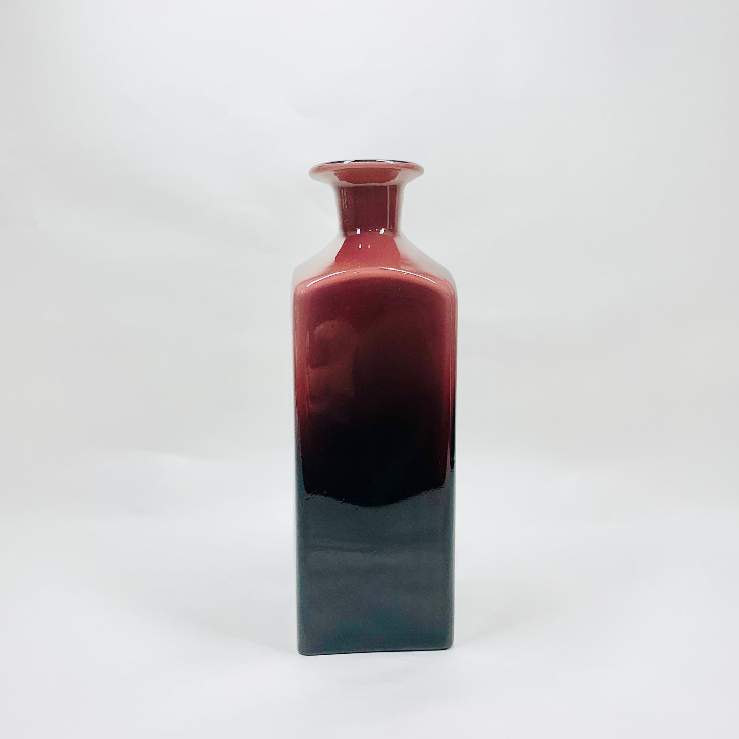 MCM Swedish cased amethyst glass bottle vase with ball stopper