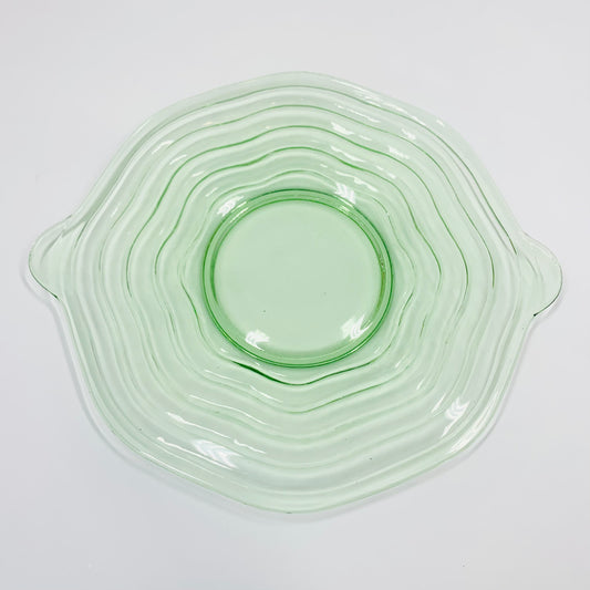 Art Deco depression glass plate