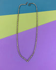 1950s costume evening chevron tennis necklace