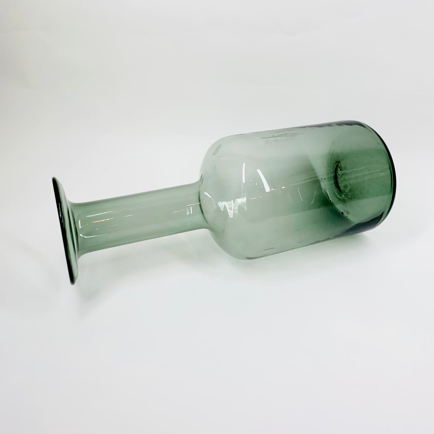 MCM Otto Brauer large grey glass Gulvvase vase for Holmegaard