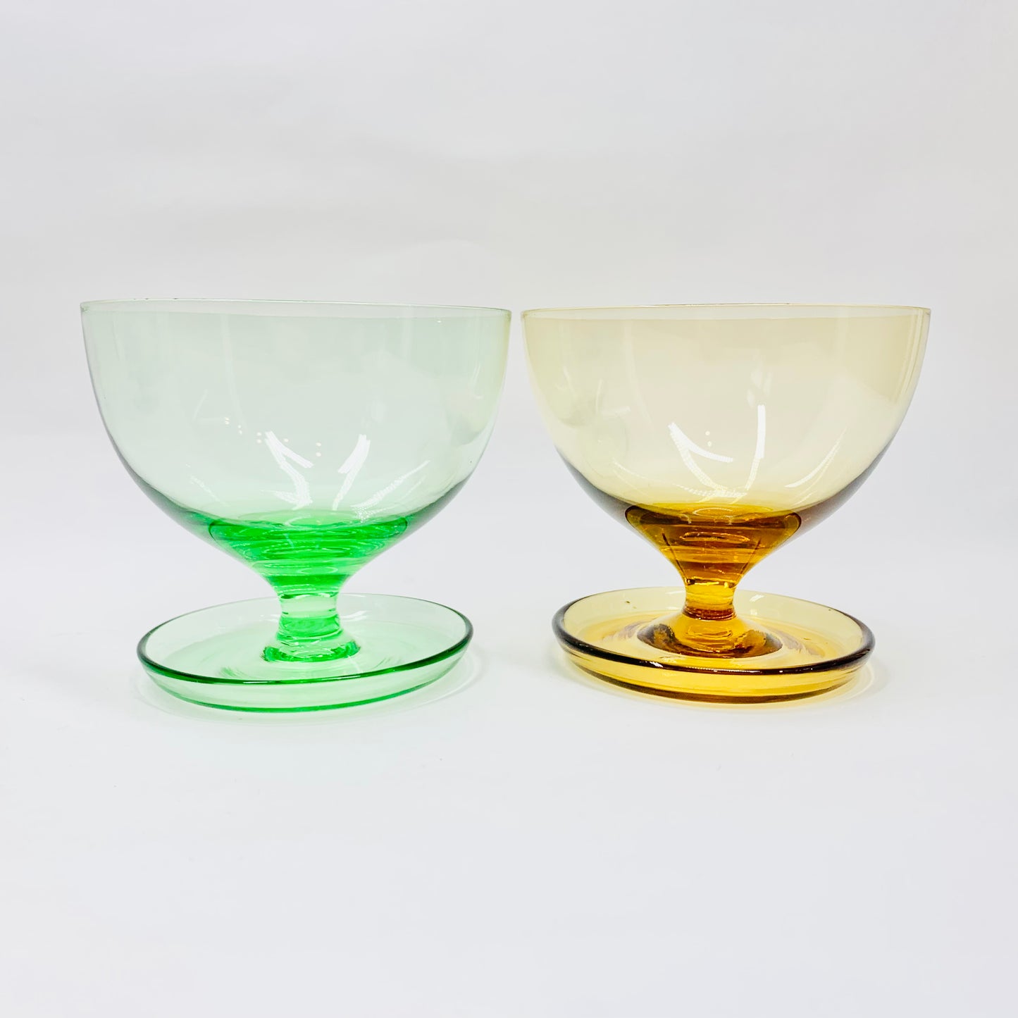 MCM harlequin glass coupe/dessert bowls