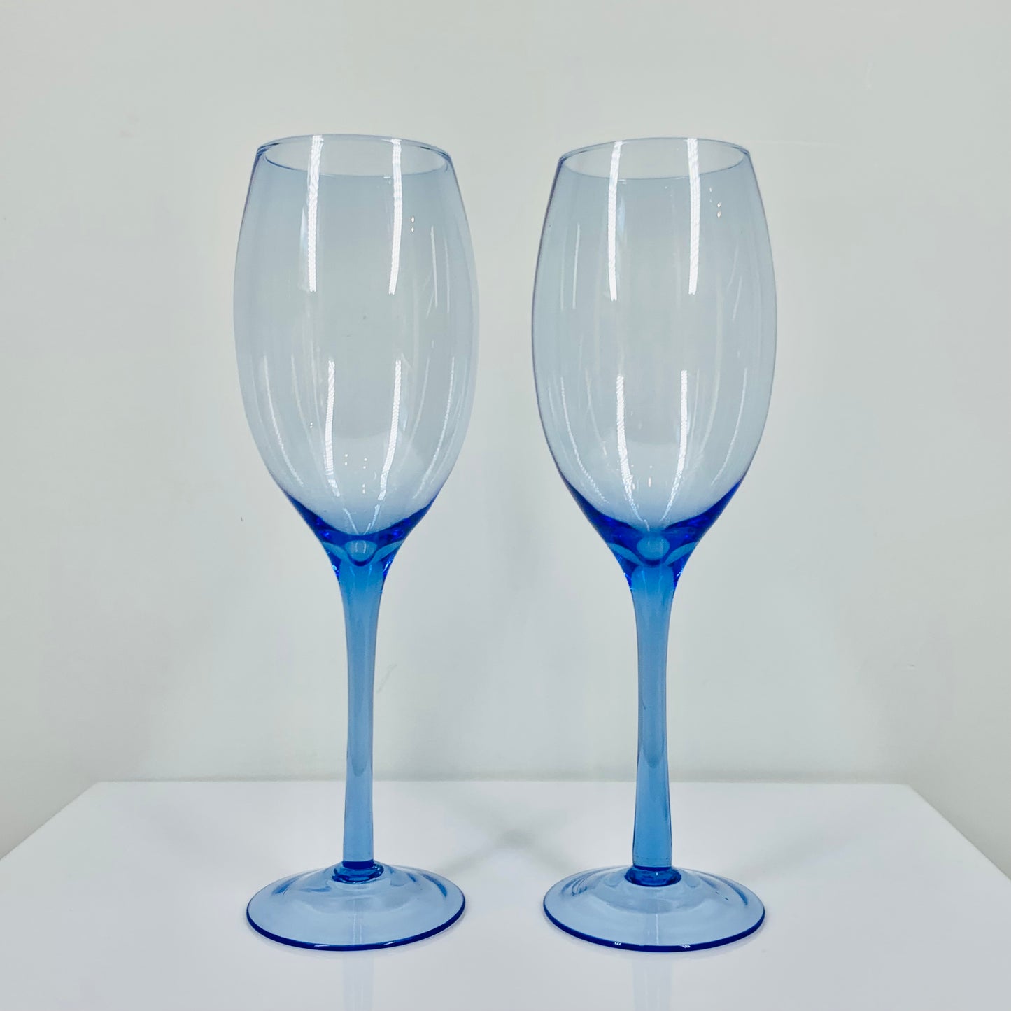 MCM blue wine glasses