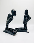 Midcentury black porcelain figurine