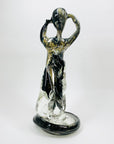 Vintage Murano abstract art glass sculpture of a dancer with aventurine
