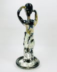 Vintage Murano abstract art glass sculpture of a dancer with aventurine