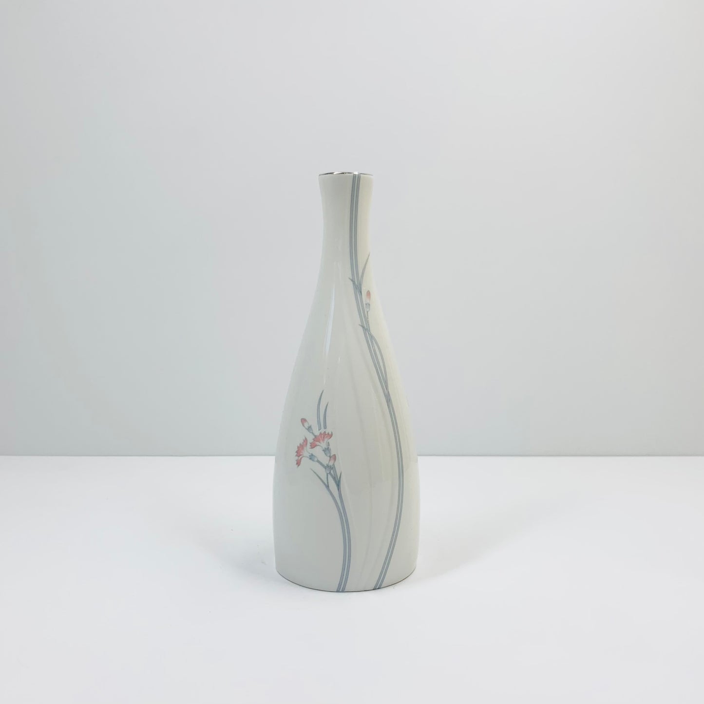 Vintage Japanese white porcelain posy vase