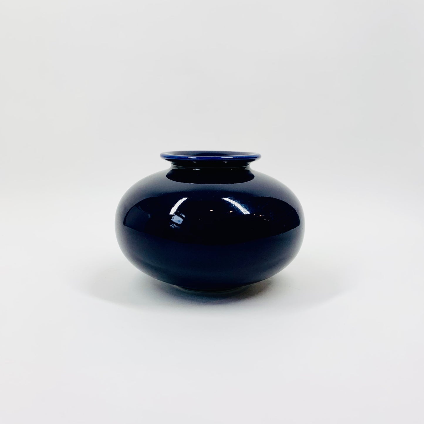 Vintage Japanese cobalt blue porcelain posy vase