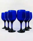 BLUE LIBBEY WINE GLASSES