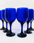 BLUE LIBBEY WINE GLASSES
