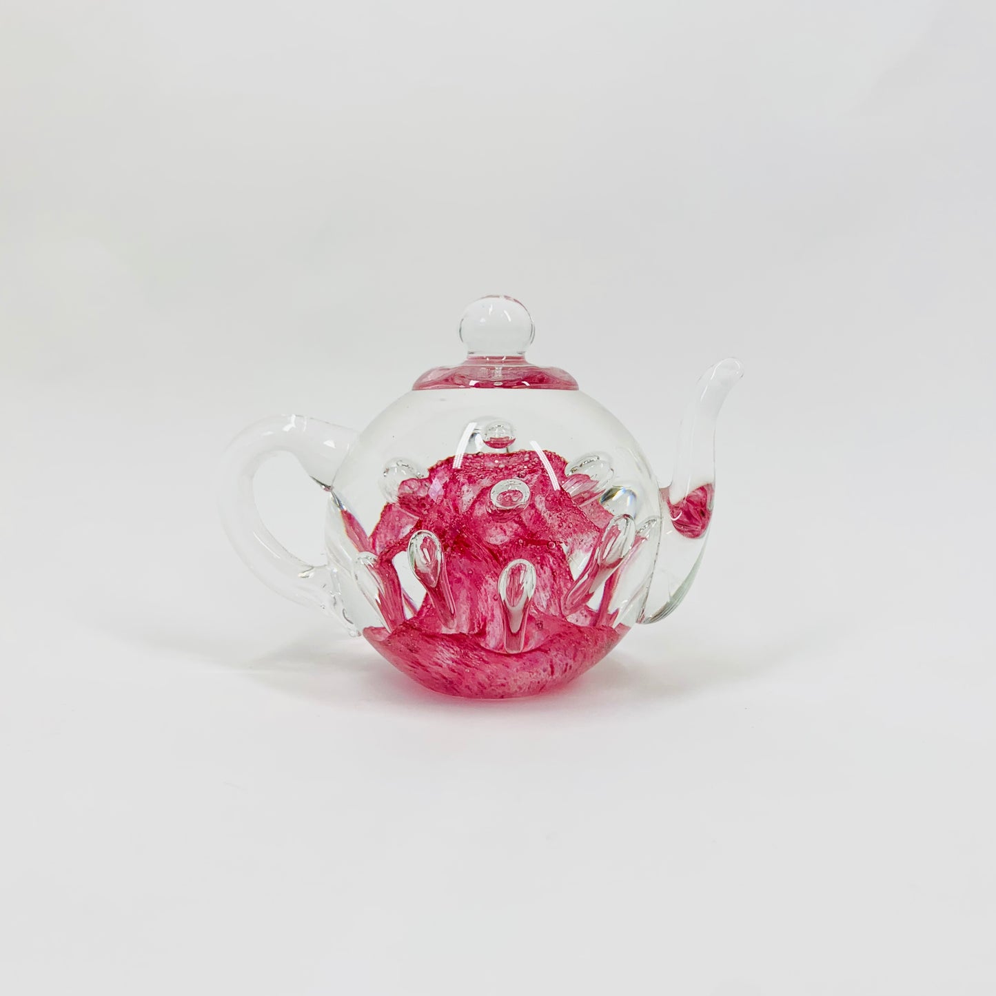 Vintage abstract art glass tea pot paperweight