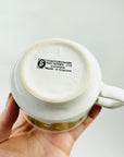 Retro Staffordshire English porcelain coffee/tea cup matching saucer & cake plate