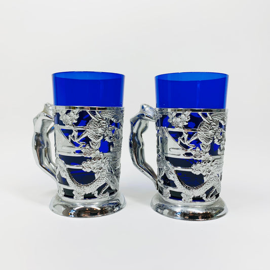 NUDE HANDLE BLUE GLASSES